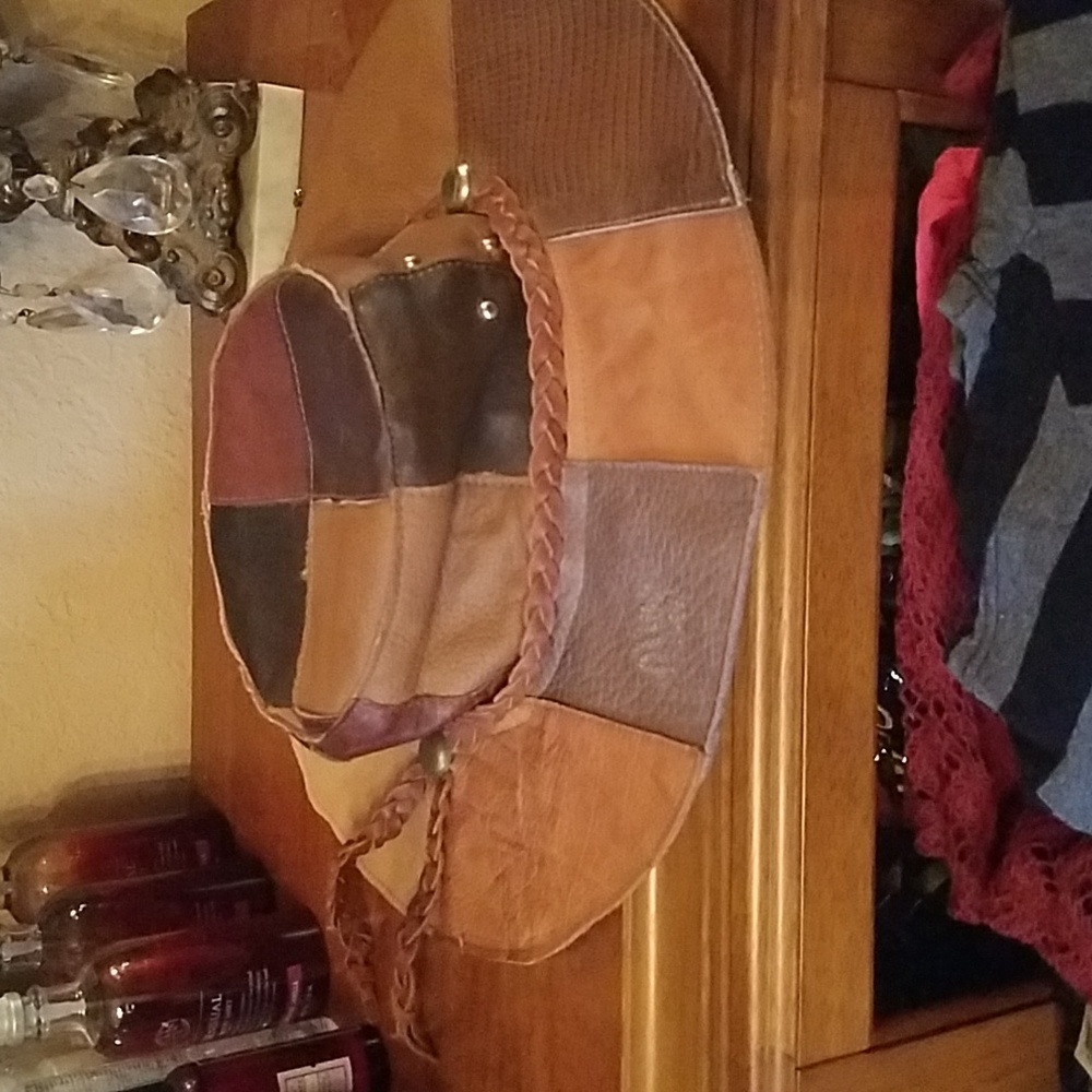 Leather, Patchwork Hat - image 5